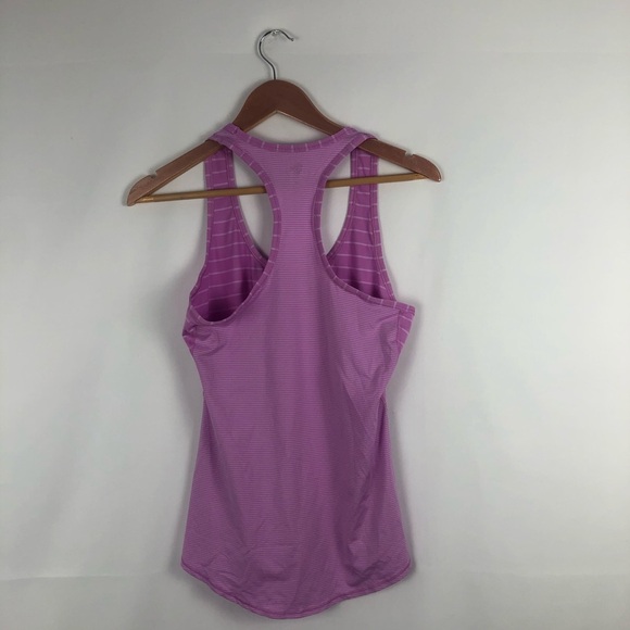 Athleta Purple Racerback Jazzy Stripe Chi Tank Top - Picture 3 of 5